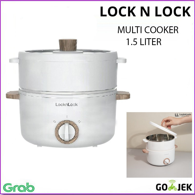 Multi Cooker Electric Locknlock EJP129WHT - 1.5 Liter
