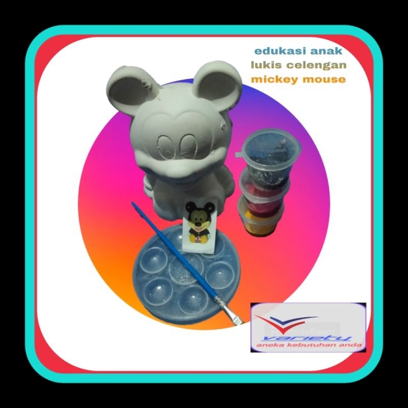mainan anak lukis celengan gypsum karakter