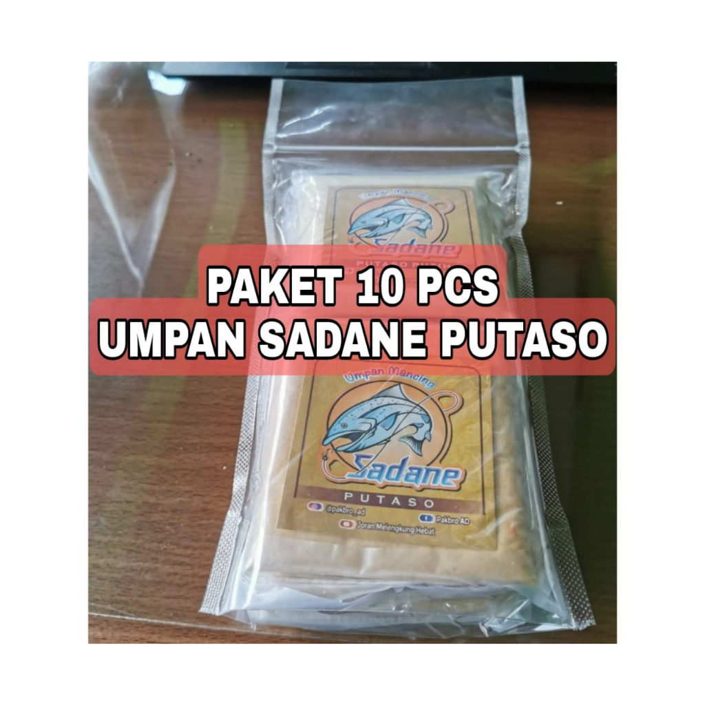 PAKET 10 PCS SADANE PUTASO UMPAN MANCING