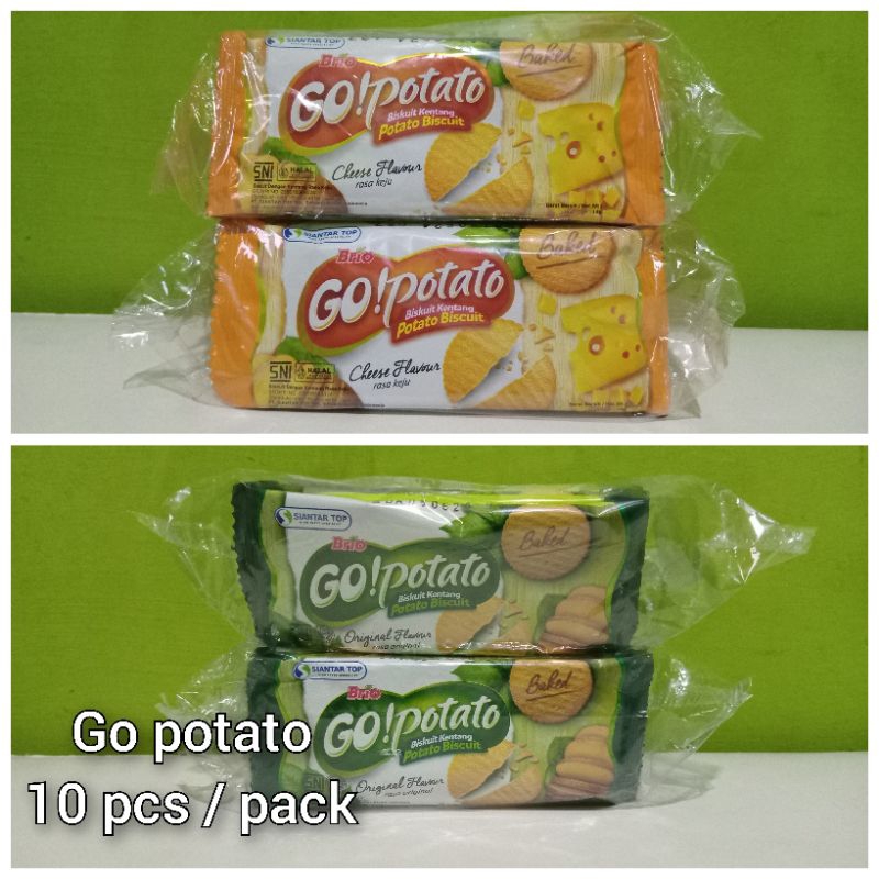 

Go Potato ( Biskuit Kentang )plastik - 18 g x 10 pcs