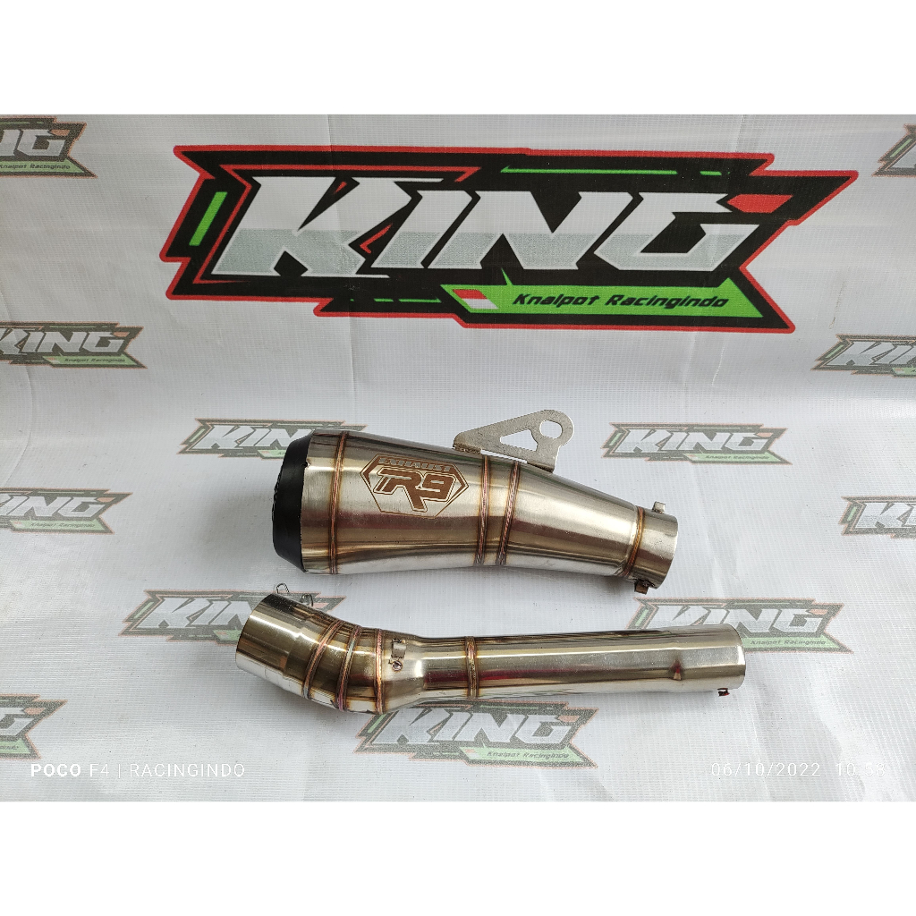 knalpot r9 gp series slip on cbr 250 mono ninja 250 sl/mono cbr 150 r facelift ninja 250 fi yamaha r