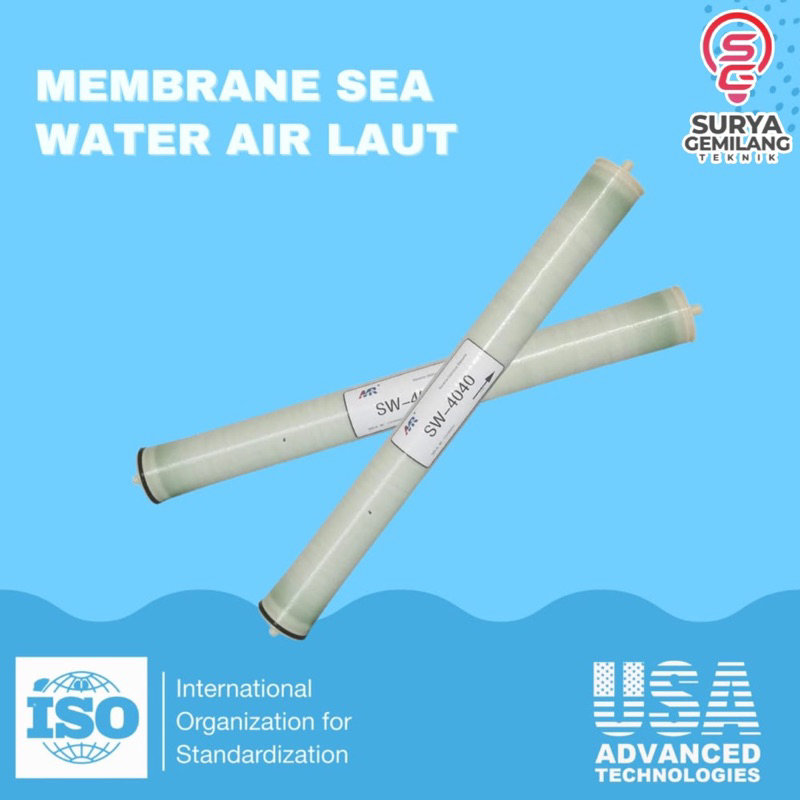 Membran Ro Sea Water Air Laut SW 30-4040Membrane RO Air Asin SW30-4040