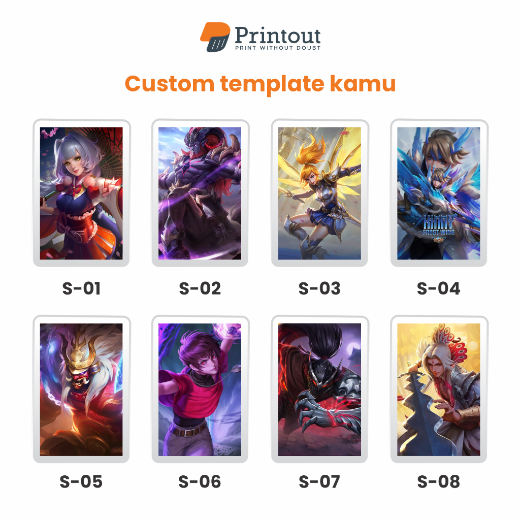 PRINTOUT Gantungan Kunci Karakter Edisi Mobile Legends Hadiah Keychain Akrilik M4 World Championship - Ganci Hero M4 MLBB