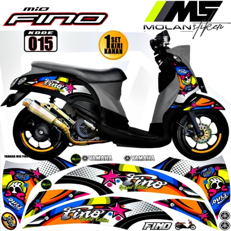Decal Sticker Striping Variasi Fino Carbu / Fino 110 Karbu 2012-2013 / Yamaha Fino 115 Karbu / Fino 