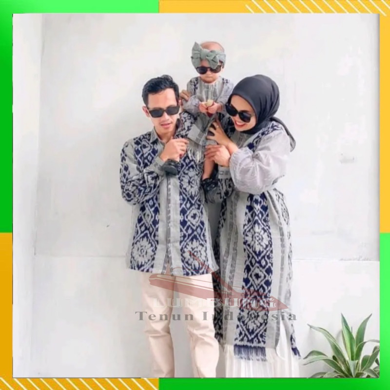 BAJU TENUN COUPLE NESA DRESS TENUN PASANGAN NESA KOMBINASI