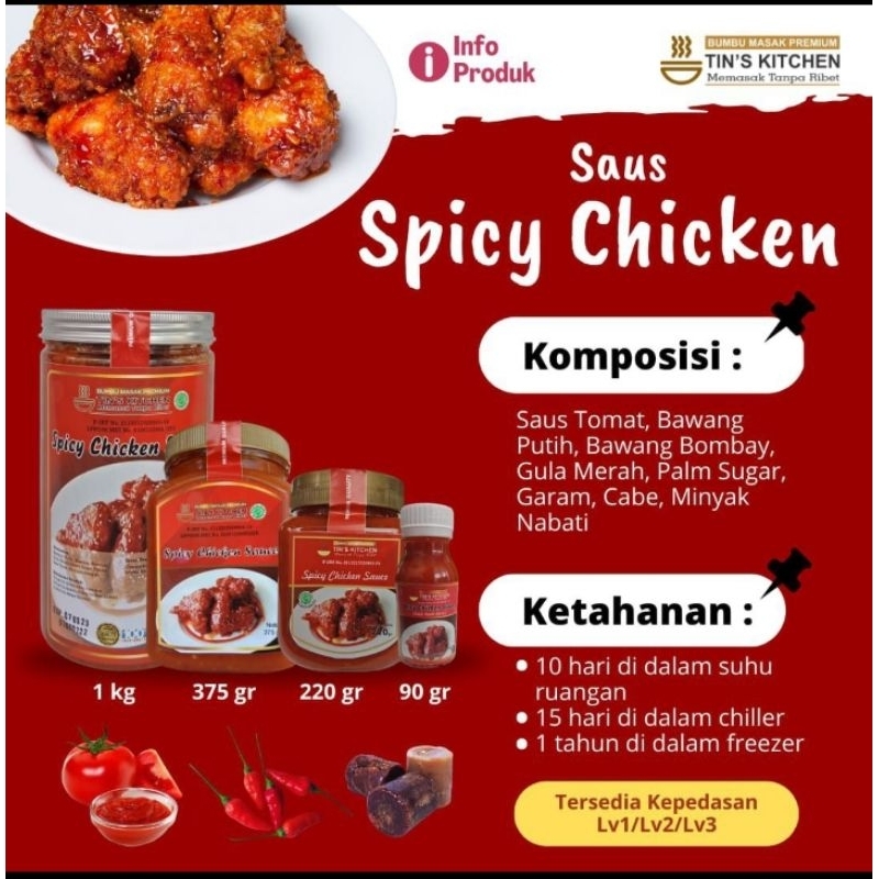 

Spicy Chicken Sauce Tins Kitchen 220 gr