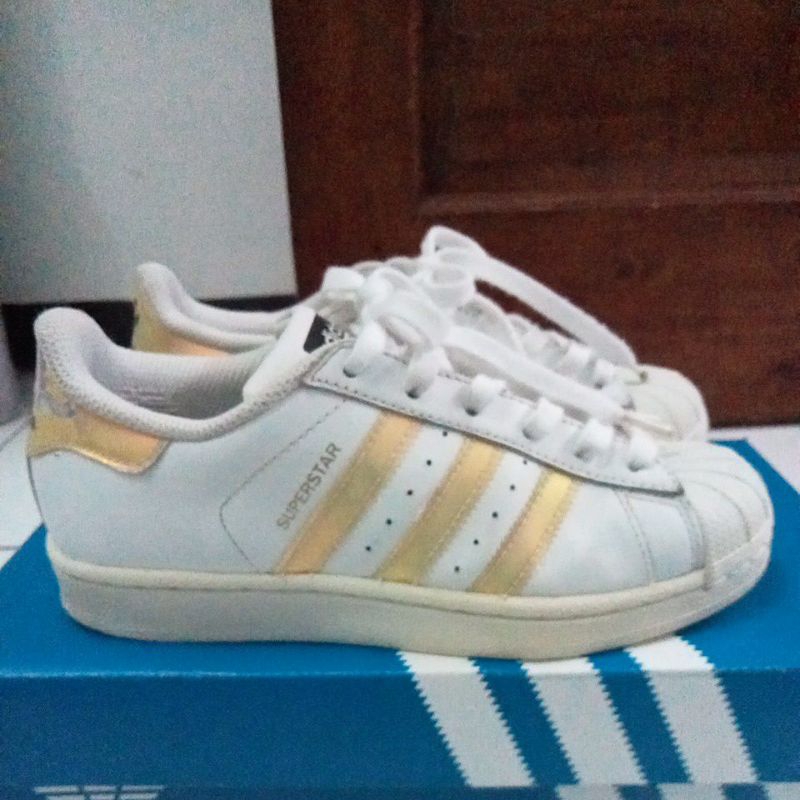 sepatu adidas superstar ortholite size 35 ½ second ori