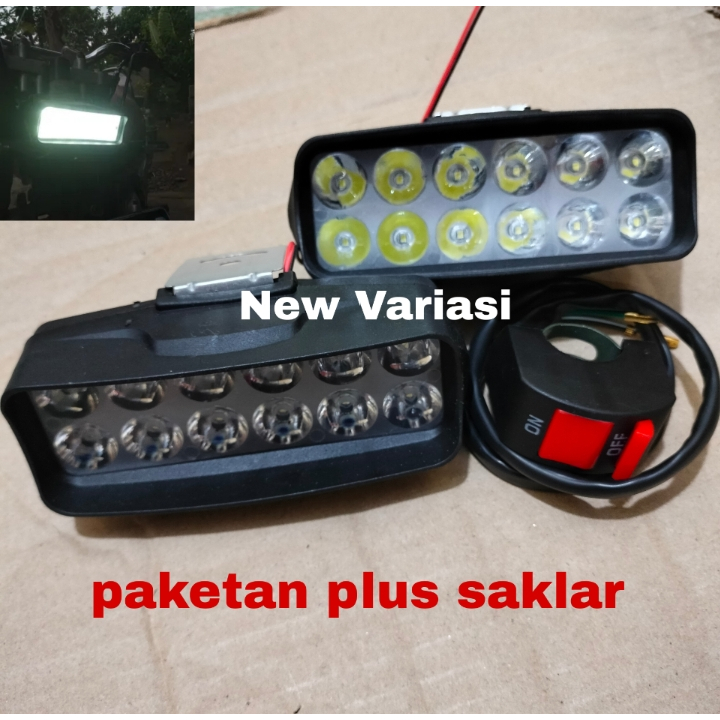 PAKETAN LAMPU SPION TEMBAK SOROT 12 MATA LED 12 VOLT