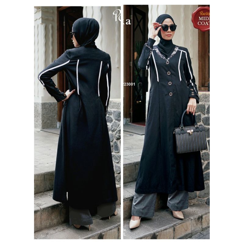 Tuneeca Poeva Midi Coat Ivanka PV-0223001 / Tunik Kekinian