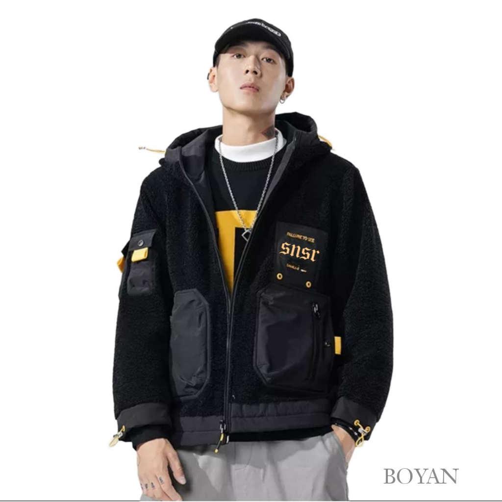 JAKET SHERVA-JAKET SHERPA BULU TEBAL PRIA / WANITA SENSOR - JAKET MUSIM DINGIN-BANDUNG