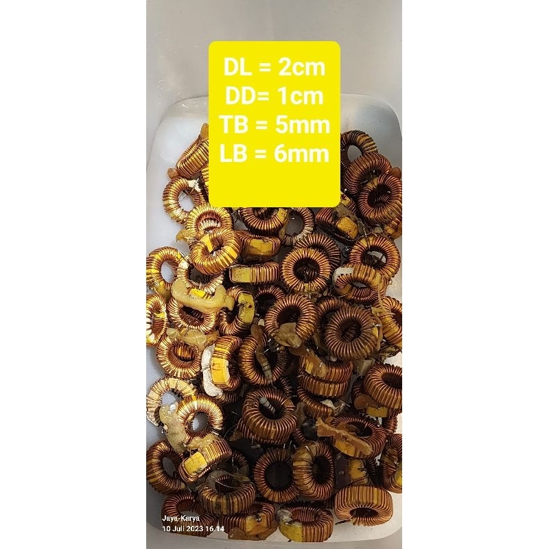 Ferit core toroid lilitan induksi cabutan