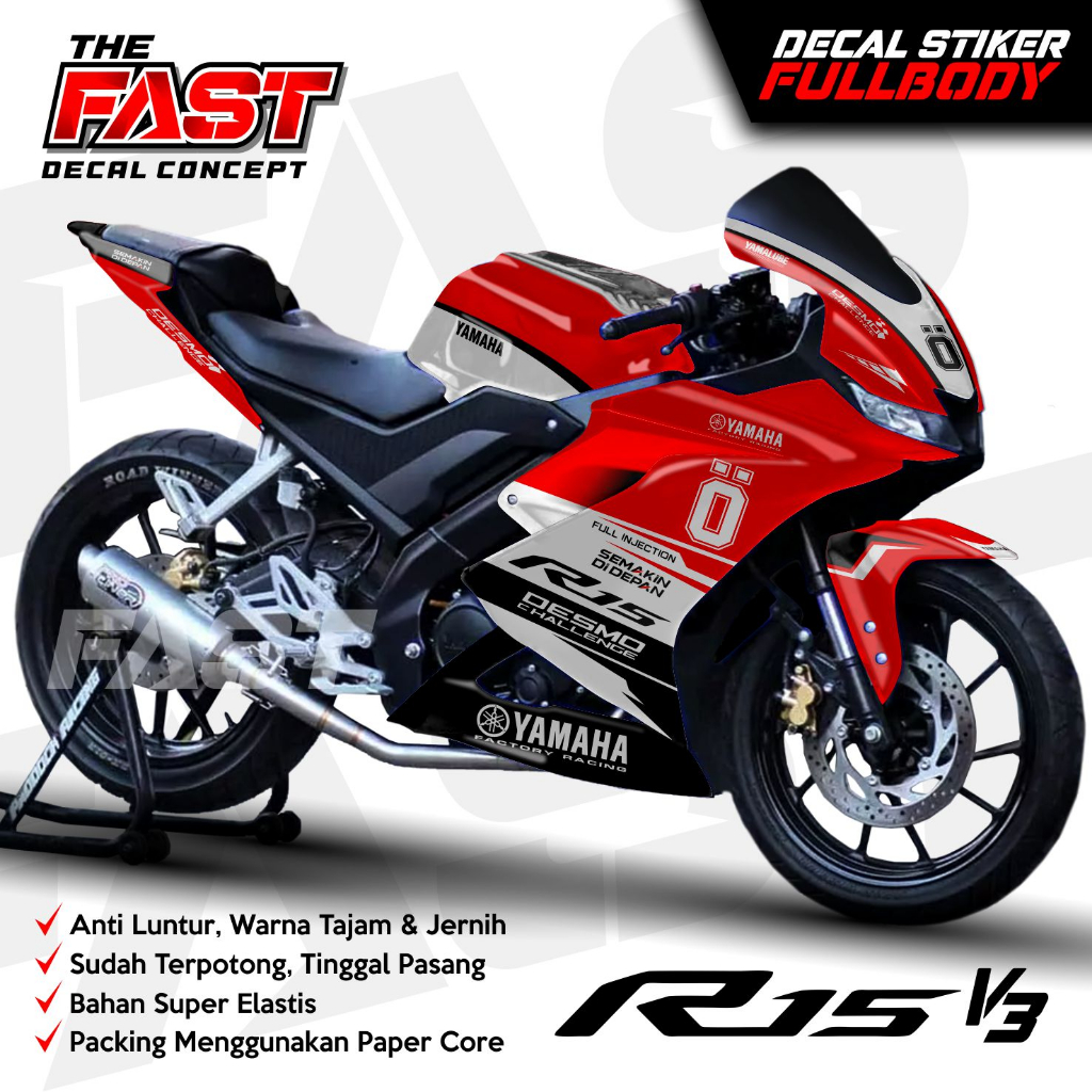 [BISA COD]Decal R15 V3 Decal Sticker Fullbody Decal Ohlins Custom Design