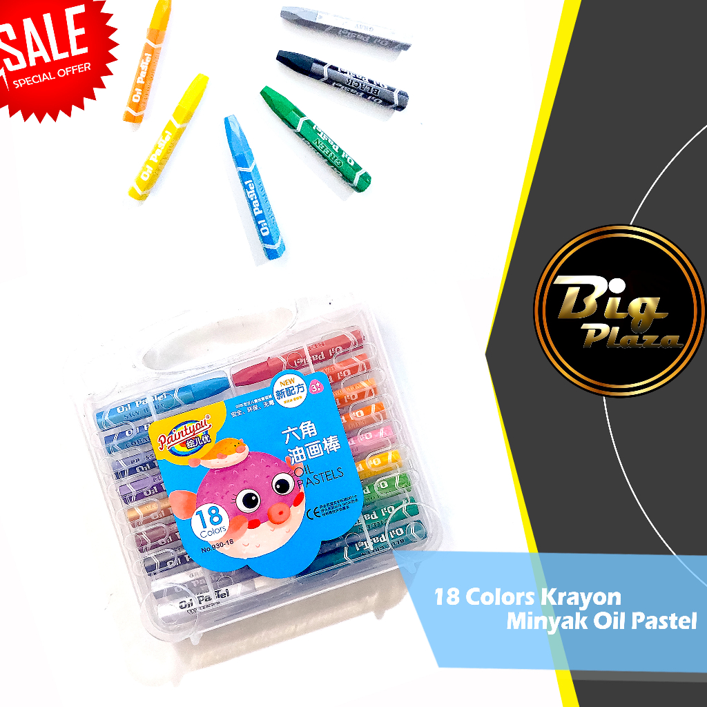 

18 Colors Krayon Minyak Oil Pastel Crayon School Oil Pastels 0861