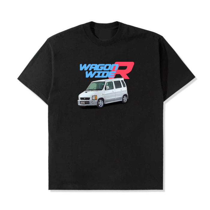 Tshirt Kaos suzuki Wagon R wide (Karimun kotak) - Hitam