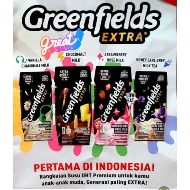 

Greenfields UHT 200mL 200 mL EXTRA.GO EXTRA.CHILL EXTRA.GLAM EXTRA.CHEERS