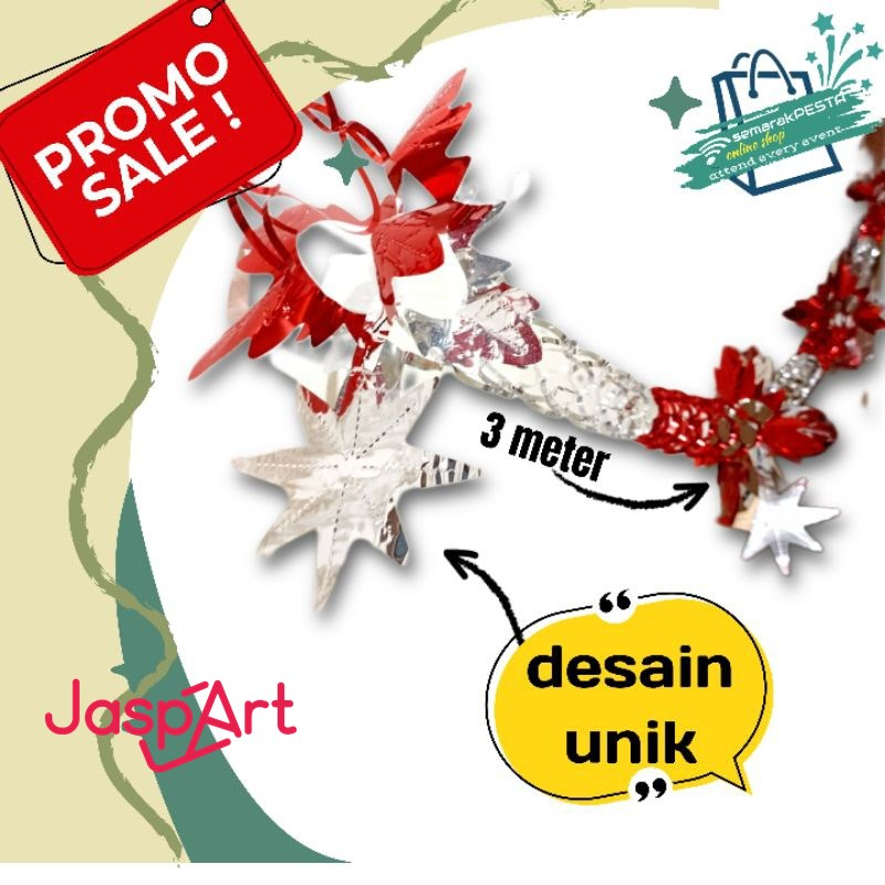 Tarikan Merah Putih Bintang garland merah putih, garlan agustusan,garlan dekorasi,garlan HUTRI, rumbai merah putih Garland 17 Agustus