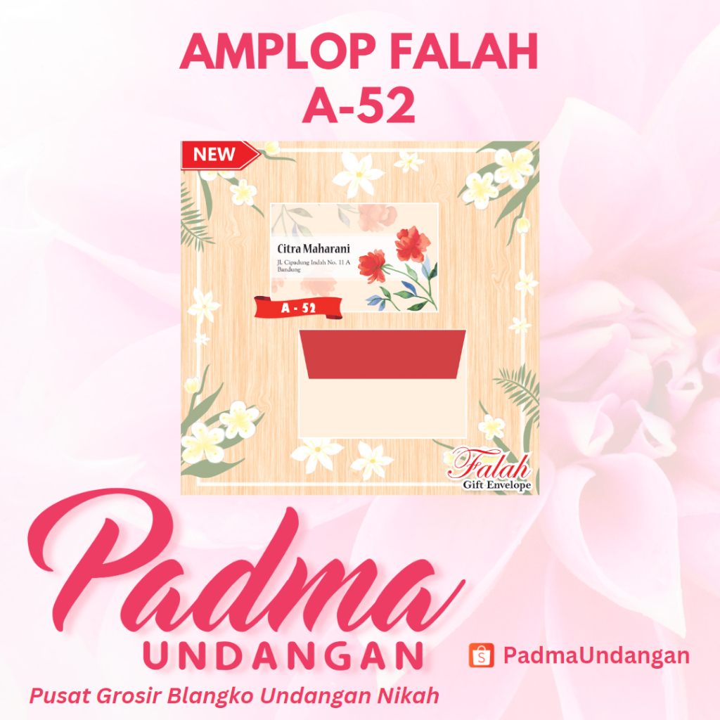 

Amplop Falah A-52 | PadmaUndangan