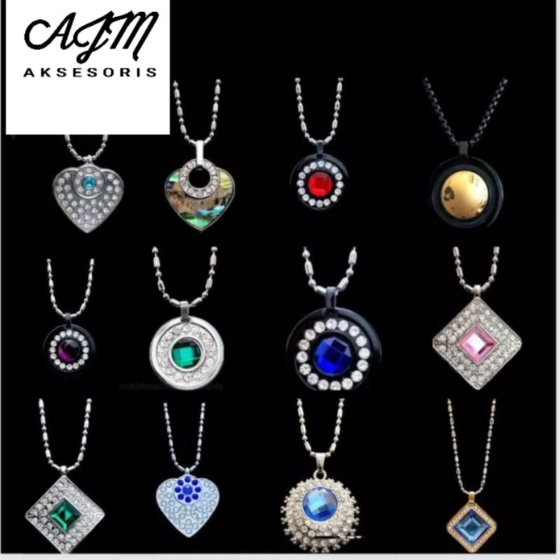 Terlaris ( Free Sertifiikat) Kalung Kesehatan Titanium Pria Wanita Ion Pendant TOKO AJM AKSESORIS