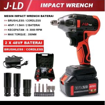 bor j.ld impact wrench 2 baterai cordles