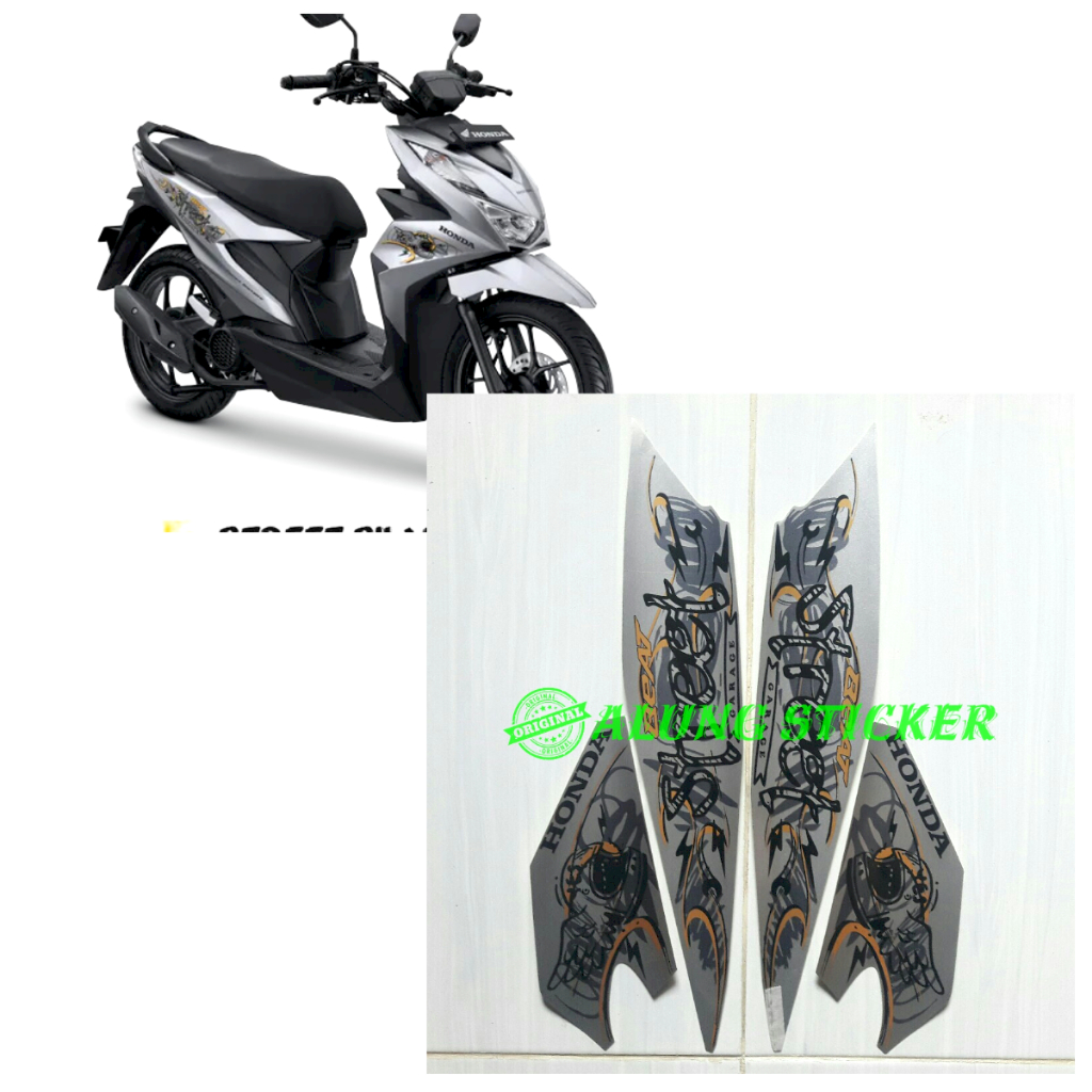STIKER STRIPING LIS BODY MOTOR BEAT STREET 2021 SILVER