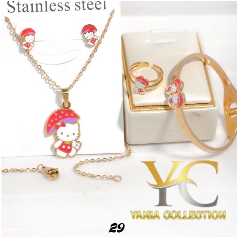 PERHIASAN ANAK 1SET BERLAPIS EMAS 18K