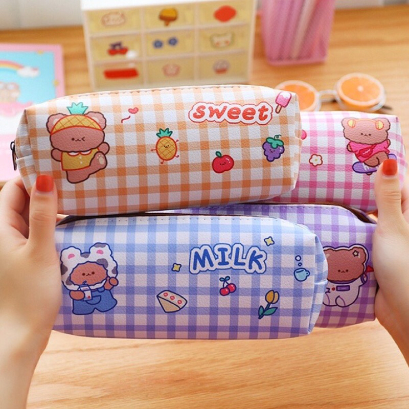 KOTAK PENSIL LUCU POUCH MAKEUP LUCU/PENCIL CASE TEMPAT PENSIL ALAT TULIS ANAK