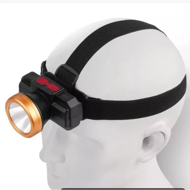 Senter Kepala Head Lamp Cahaya Putih / Senter Kepala 1 Mata USB Rechargeable Nyala Putih