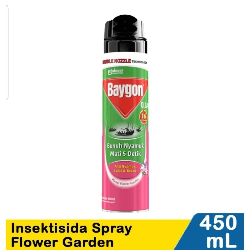 BAYGON INSEKTISIDA SPRAY FLOWER GARDEN 450ml /baygon spray /obat nyamuk semprot