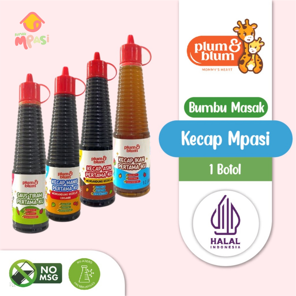 

Plum & Blum Saus Tiram Kecap Mpasi No MSG untuk Anak - 130 Gr