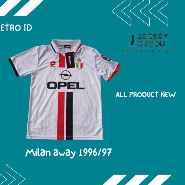 JERSEY RETRO GRADE ORI MILAN AWAY 1996/97