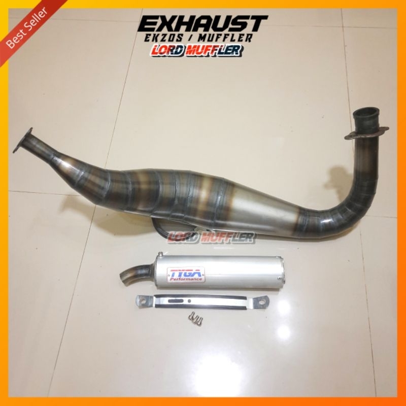 knalpot racing TYGA PERFOMANCE rx king RX-S knalpot rx spesial RD125Z kolong cobra plat galvanis