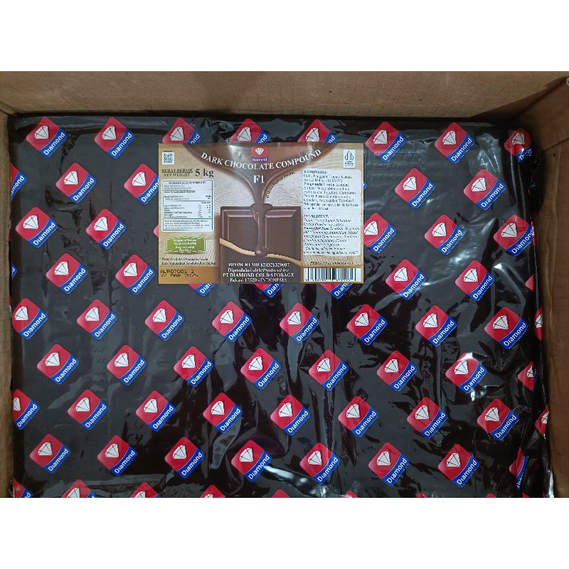 

COKLAT DIAMOND DARK CHOCOLATE COMPOUND 5 KG KARTON ISI 2X5KG