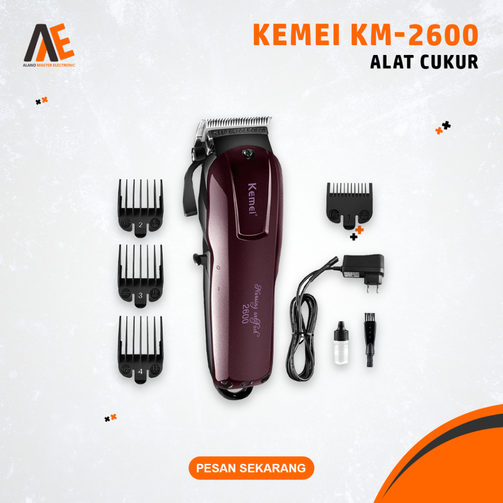 Alat Pencukur Rambut Kemei KM-2600 Mesin Cukur Elektrik Kumis Jenggot