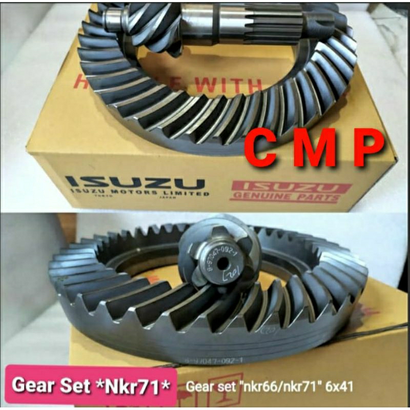 GEAR SET 6X41 ISUZU NKR71 GIGI GARDAN NANAS CROWN WHEEL PINION (6X41) ISUZU ELF NKR66 NKR 66/NKR71 N