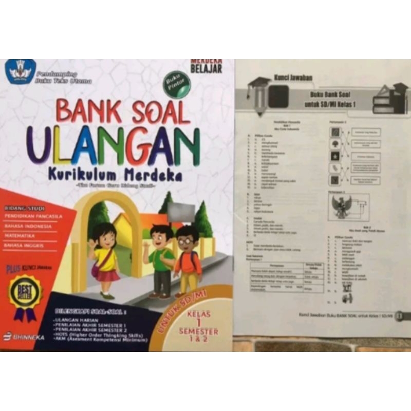 Buku Bank Soal Ulangan SD/MI Kelas 1 Kurikulum Merdeka