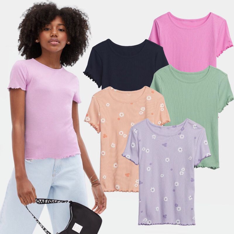 Kaos rib anak perempuan gap