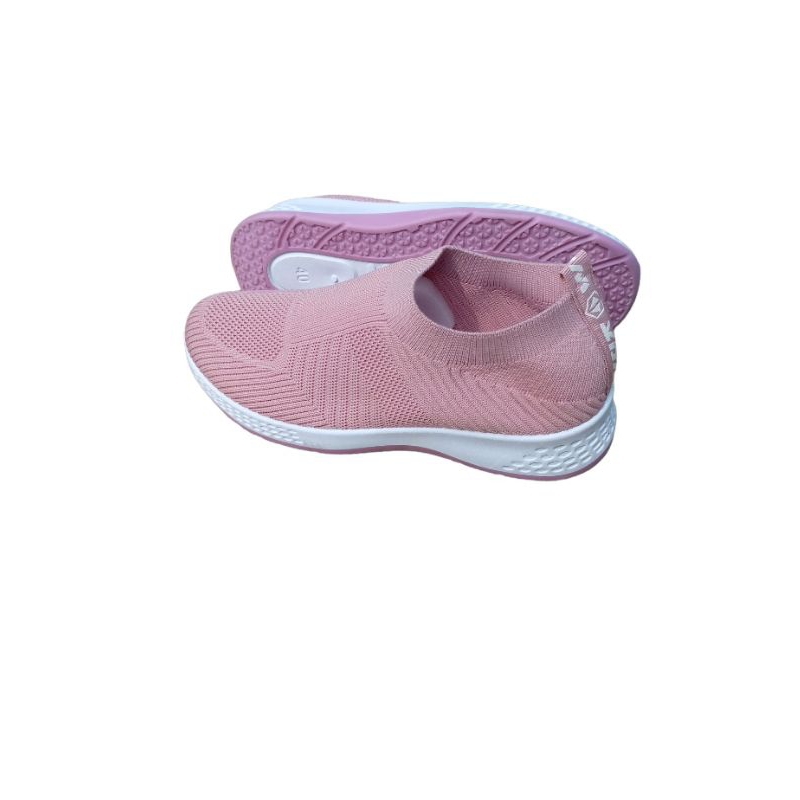 sepatu wanita korea model slip on warna pink