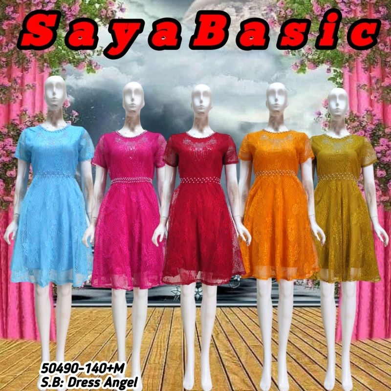 DRESS ANGEL SAYA BASIC [ HARGA YANG TERTERA SUDAH HARGA GROSIR DAPAT 4 PCS