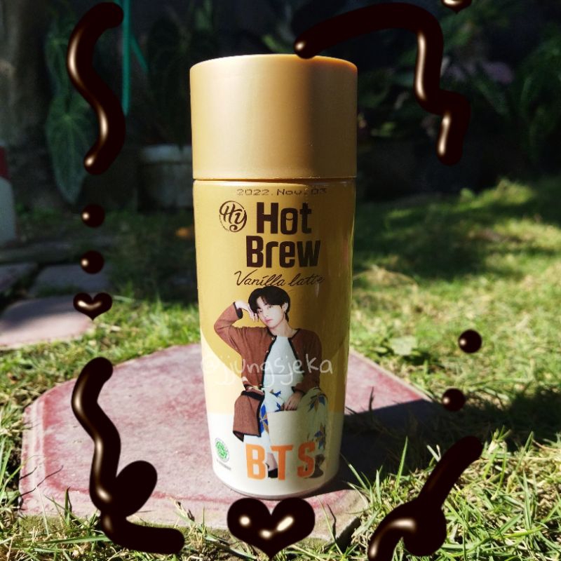 

BOTOL ONLY - BTS COFFE PALDO HOT BREW VANILA LATTE. TAEHYUNG BE EDITION