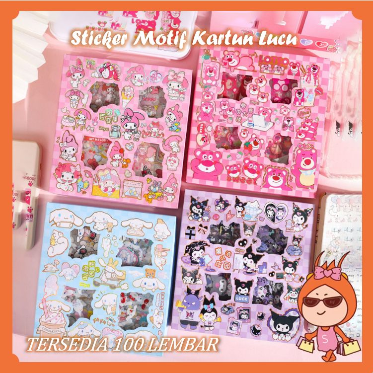 

Reseller Welcome - 5872 Sticker Motif Kartun Korea Lucu Anti Air 100 Lembar / Stiker 100 lembar / Sticker Box Stiker Set Aesthetic Dekor Buku