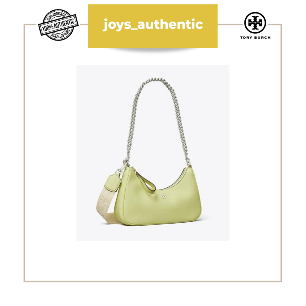 Tas wanita TB Tory burch Small 151 Mercer Leather Crescent Limo Sorbet woman bag authentic original