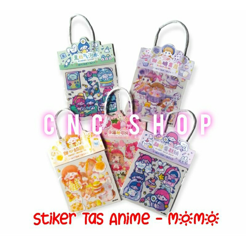 

Stiker Tas Motif Anime / Momo Korea Sticker Anak Cewe Lucu isi 3lembar Suvenir Anak Murmer Stiker Kaca Bening PVC Tempelan Botol Minum