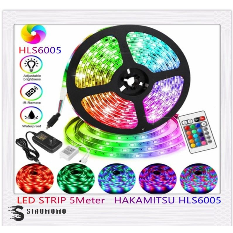 RGB- lampu led strip RGB/lampu hias RGB 5Meter Merek Hakamitsu