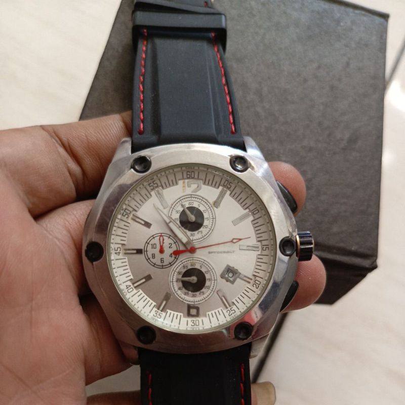 jam tangan original Spyderbilt chronograph second preloved bekas