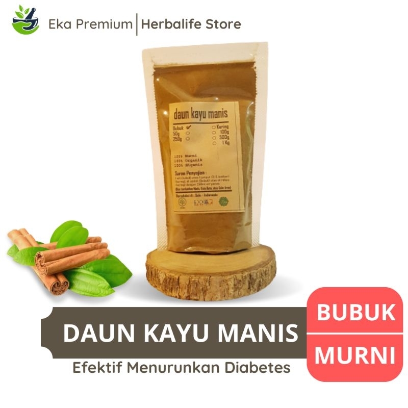 

DAUN KAYU MANIS BUBUK Kering Asli Ramuan Rempah Herbal Murni Jamu Minuman Tradisional Bumbu Dapur Masak Simplisa Cinnamomum Verum