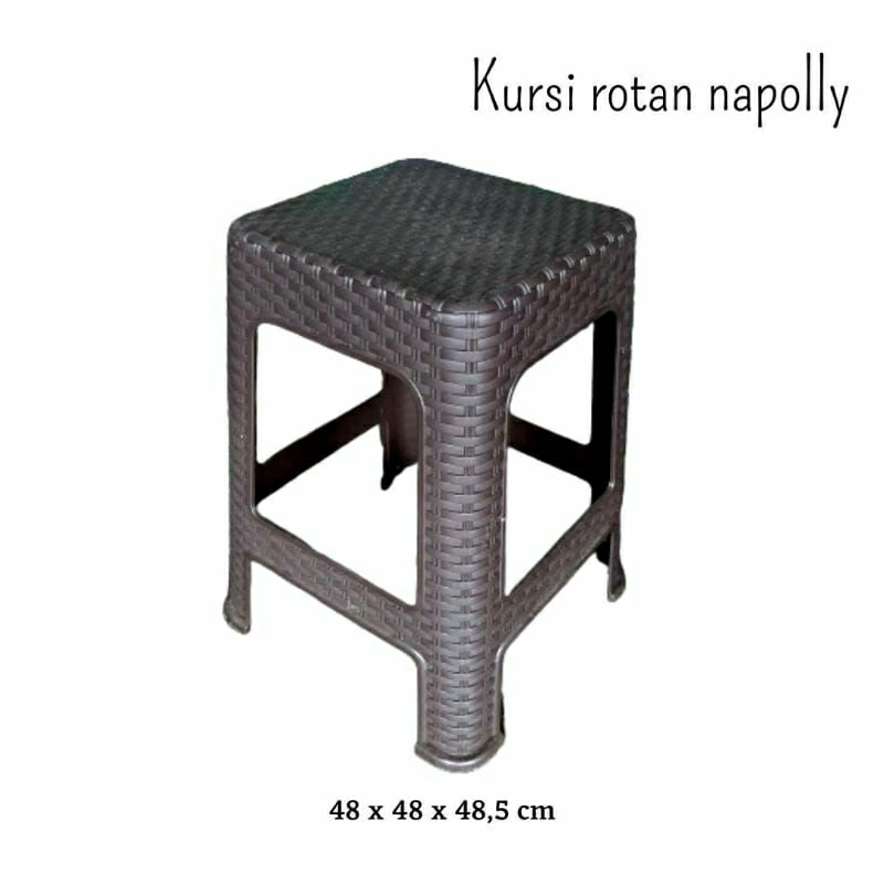 (KHUSUS INSTAN) KURSI BASO NAPOLLY ROTAN | KURSI PLASTIK NAPOLLY