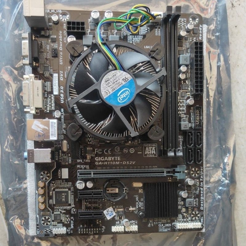 Paket Mainboard H110 Gigabyte  Procesor i5 6500 + Fan -Mobo socket 1151