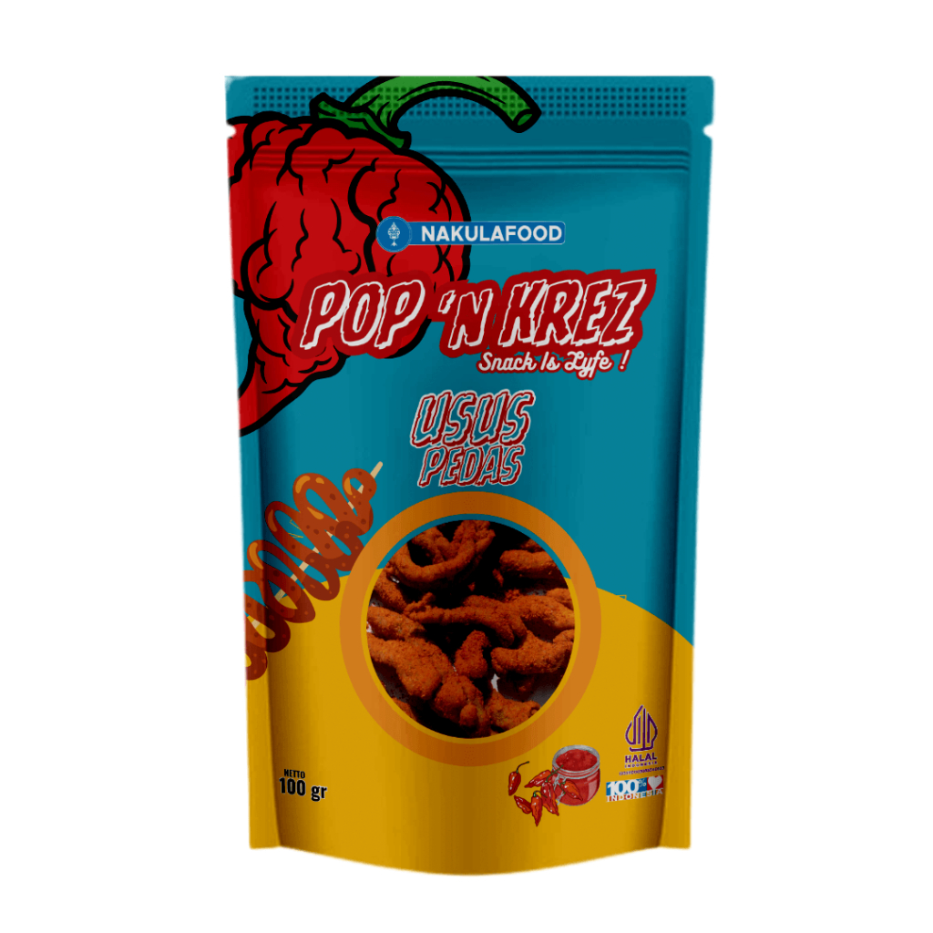 Nakula Food Snack Pop N Krez Keripik Usus Pedas
