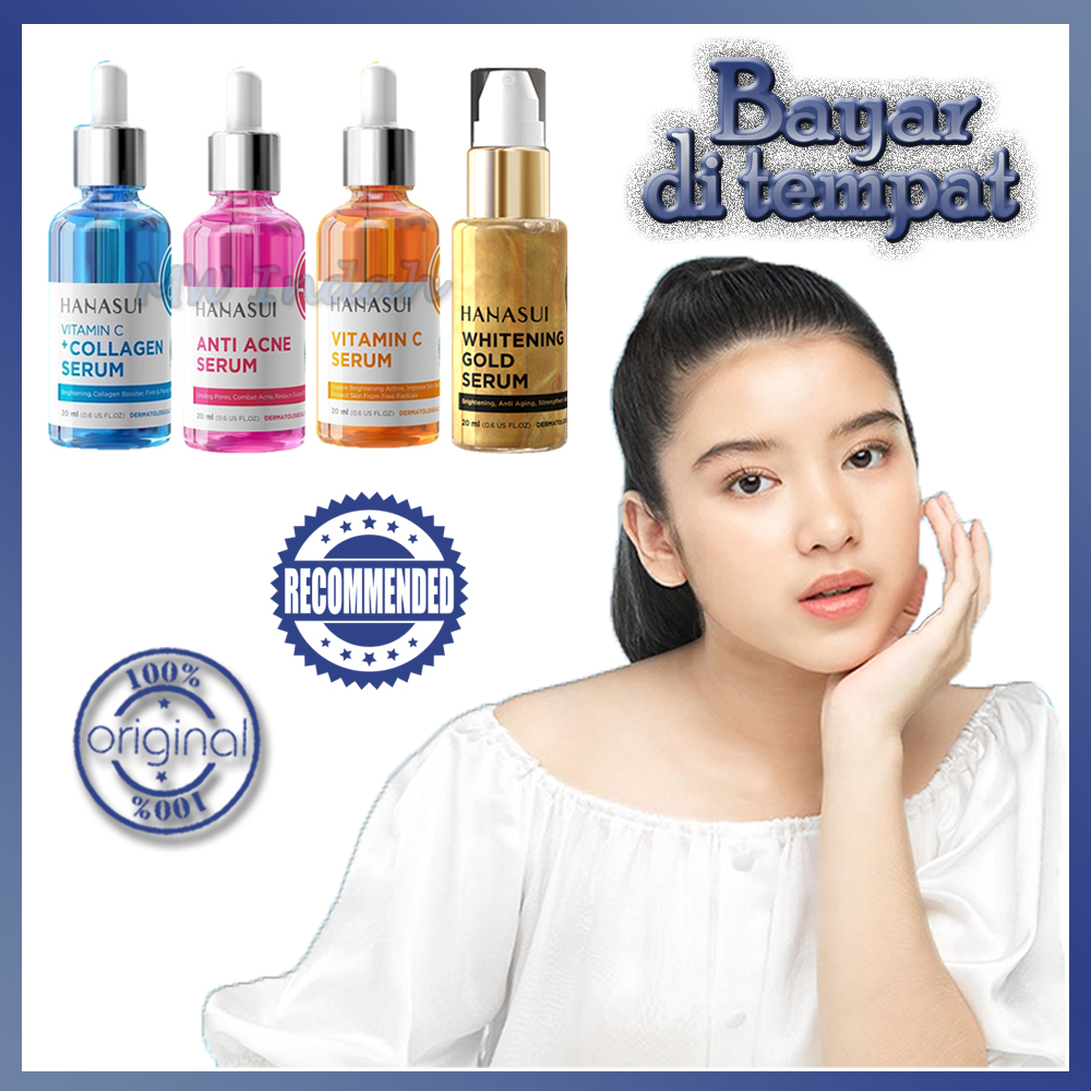 Serum Penghalus Kulit Serum Memutihkan Wajah Dan Glowing Hanasui Face Serum Vitamin C 20ml BPOM Hala
