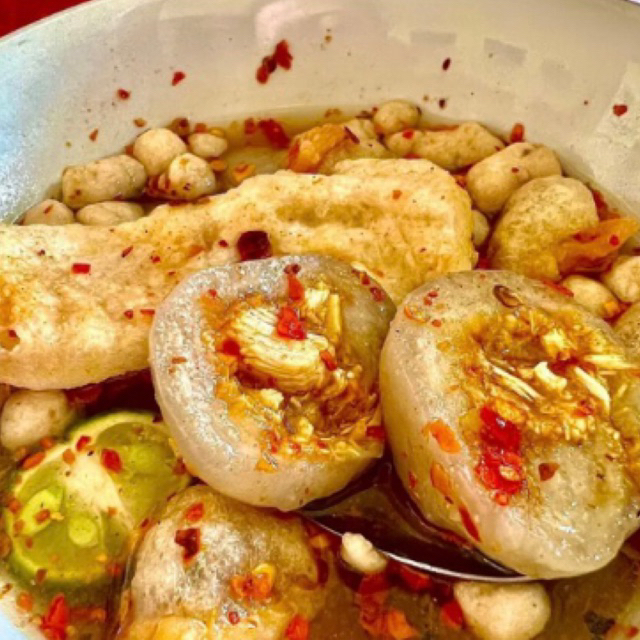 

Bakso aci ayam suir Pedas